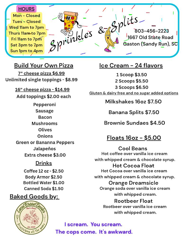 Sprinkles & Splits 16" Cheese Pizza